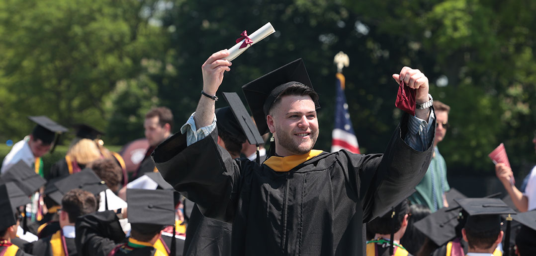 Graduate cheering