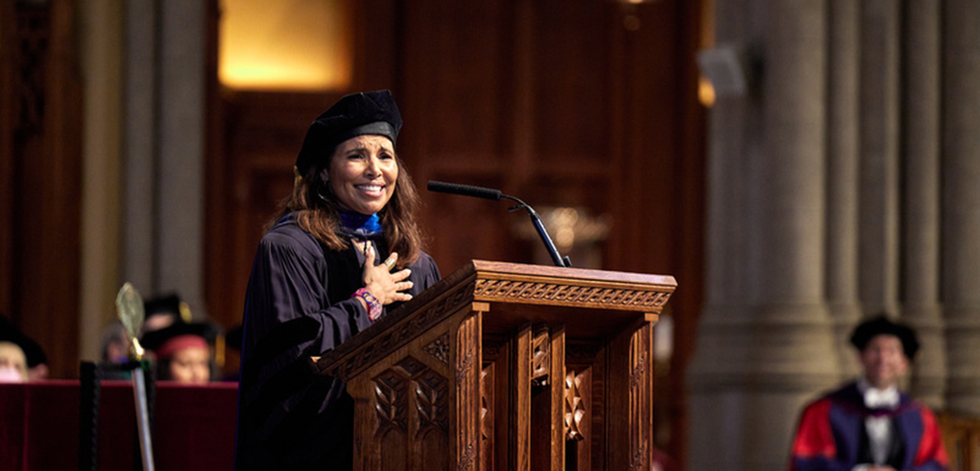 speaker at podium