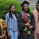 family with grad with Black graduation stile