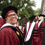 Trustee Valerie Rainford processing at Commencement